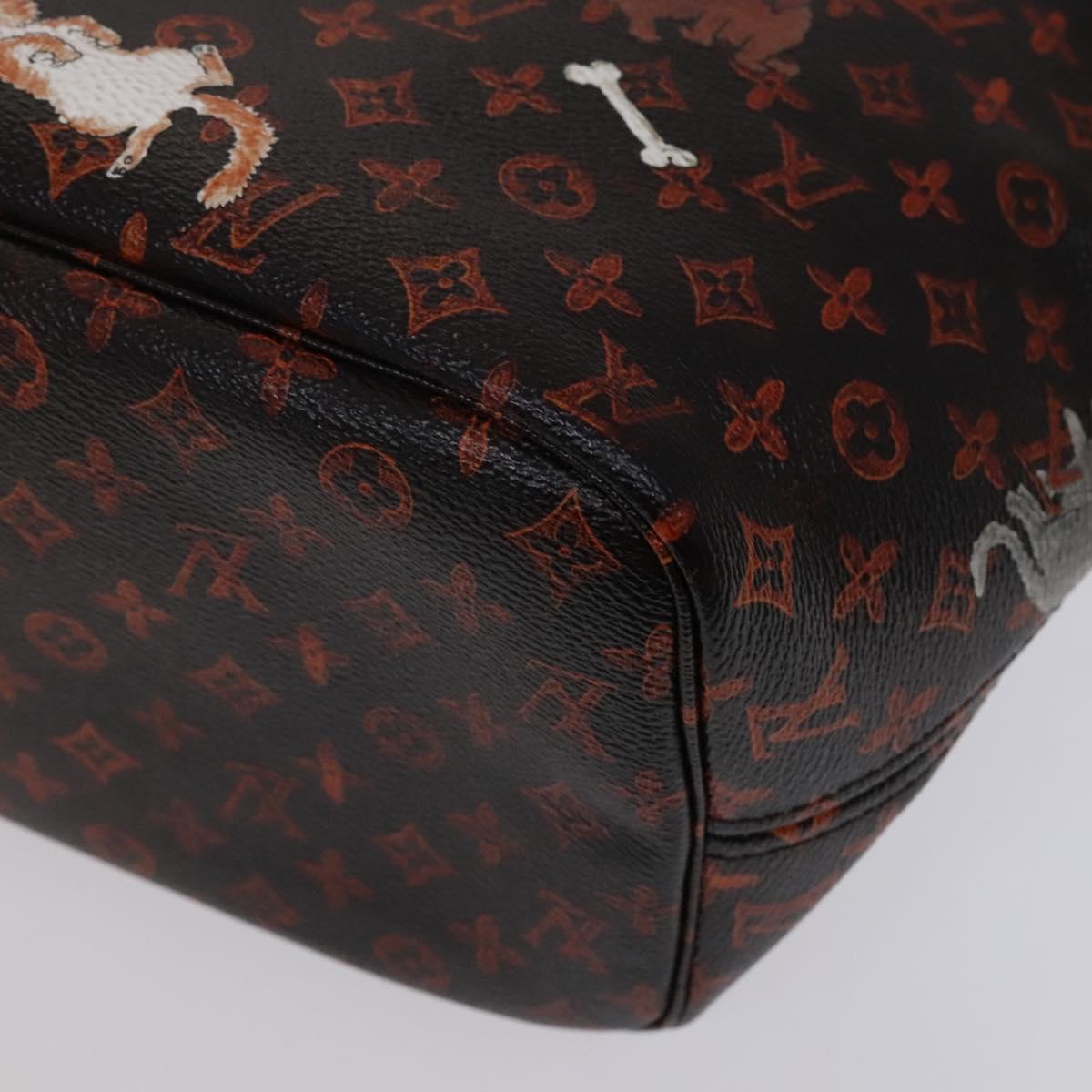 Louis Vuitton Neverfull Mm Black Canvas Tote Bag (Pre-Owned)