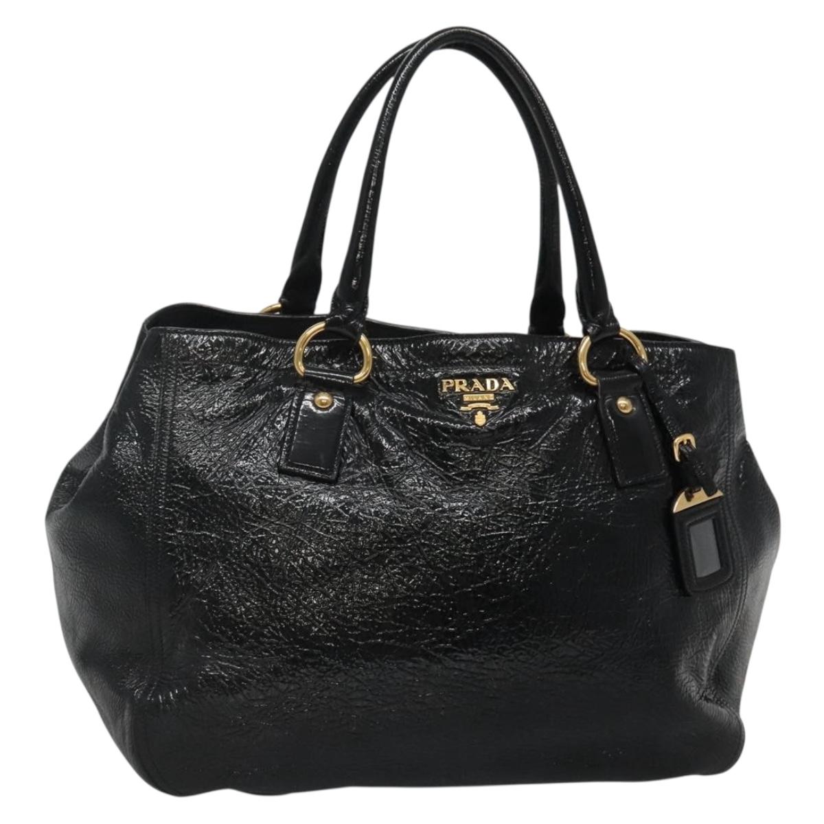 Prada Black Patent Leather Tote Bag (Pre-Owned)