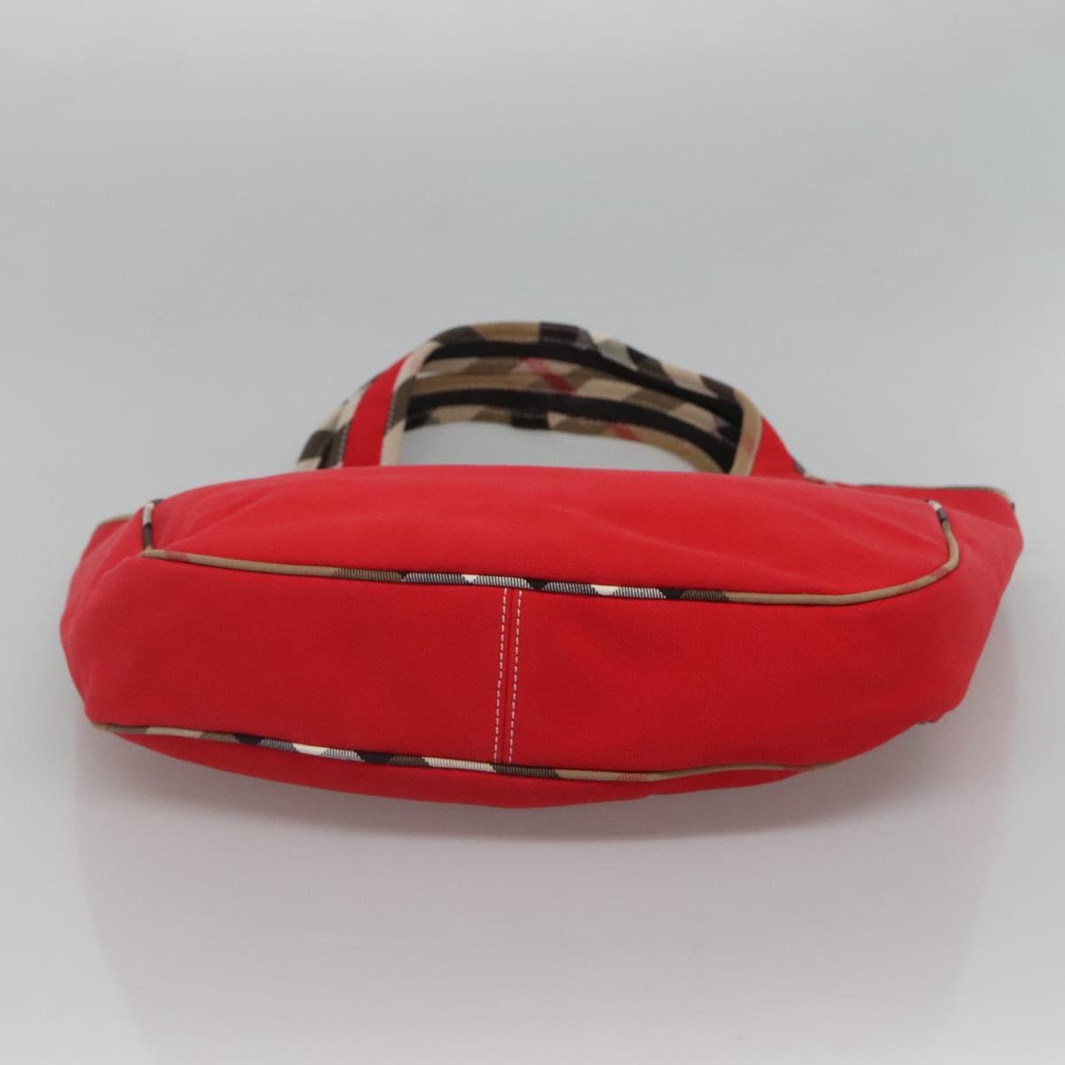 Burberry Nova Check Red Canvas Tote Bag (Pre-Owned)