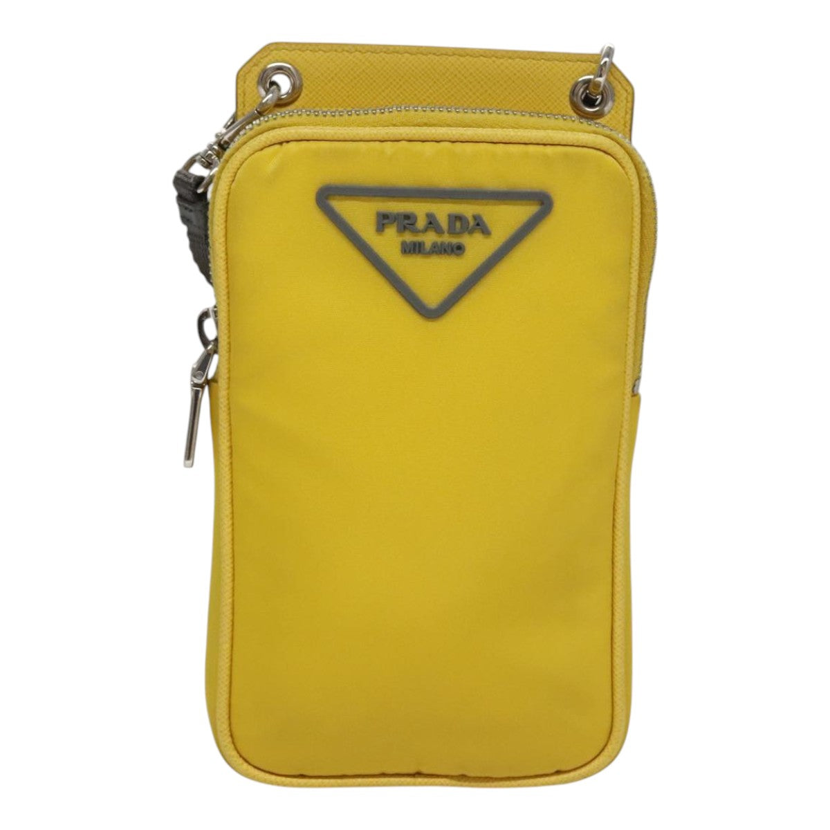 Prada Yellow Synthetic Shoulder Bag (Pre-Owned)