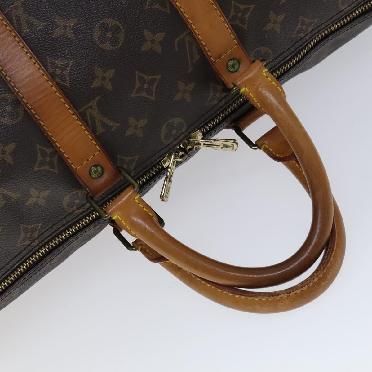 Louis Vuitton Keepall 45 Brown Canvas Travel Bag (Pre-Owned)