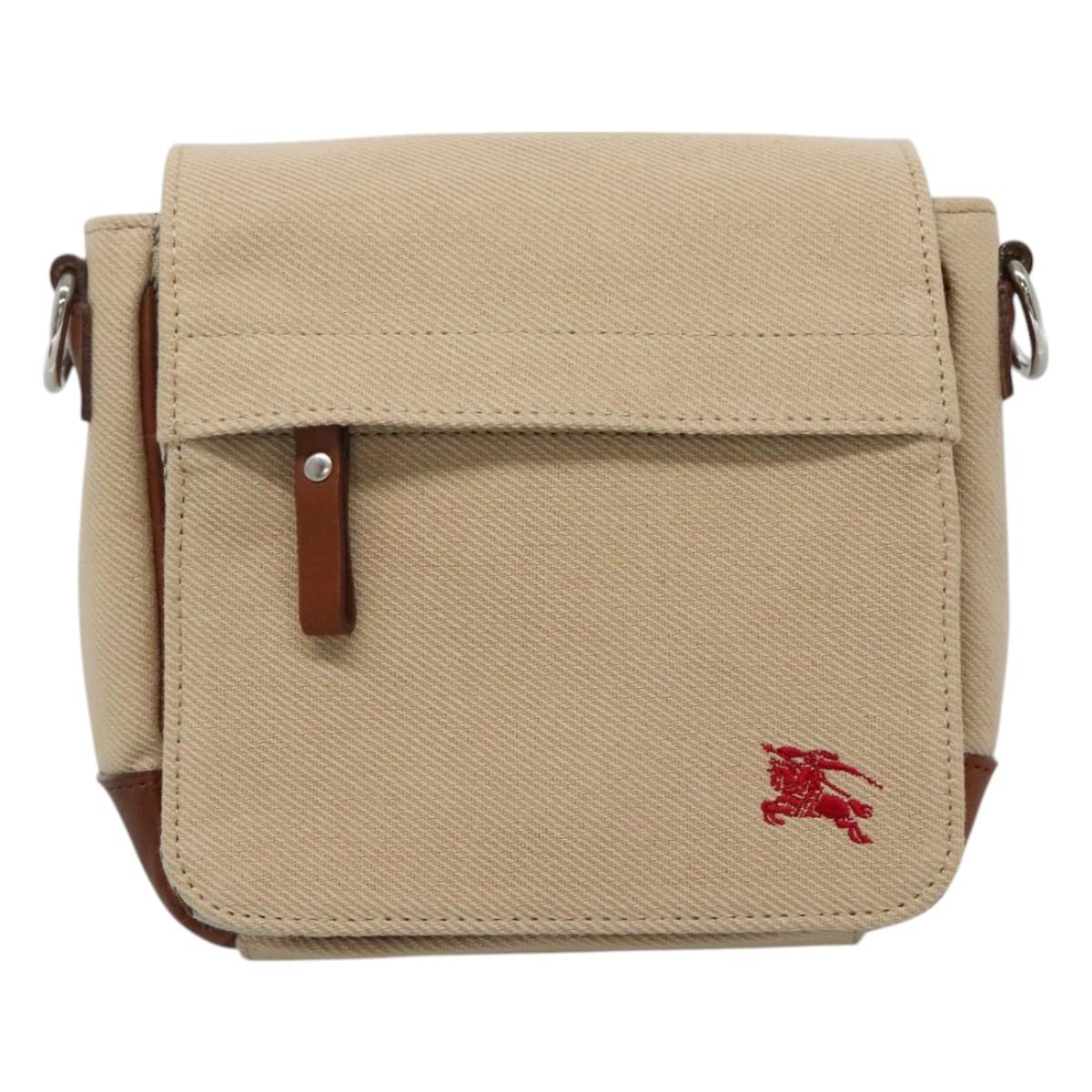 Burberry Blue Label Beige Canvas Shoulder Bag (Pre-Owned)