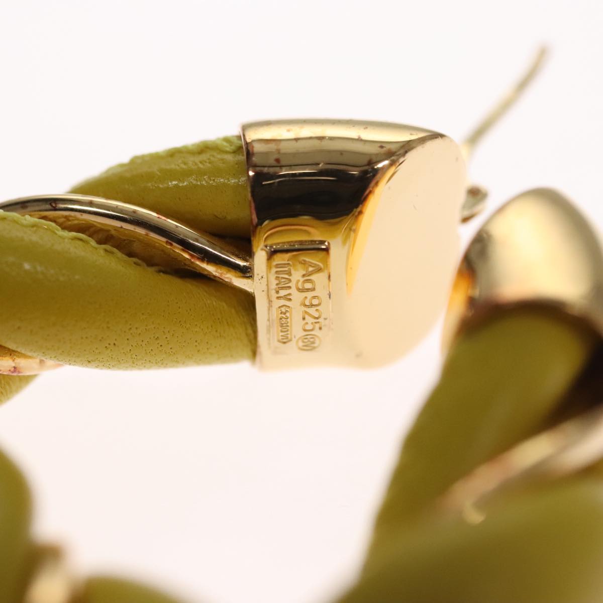Bottega Veneta Triangle Gold Silver Earring Jewelry (Pre-Owned)