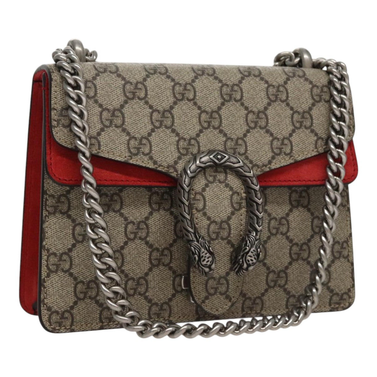 Gucci Dionysus Beige Canvas Shoulder Bag (Pre-Owned)