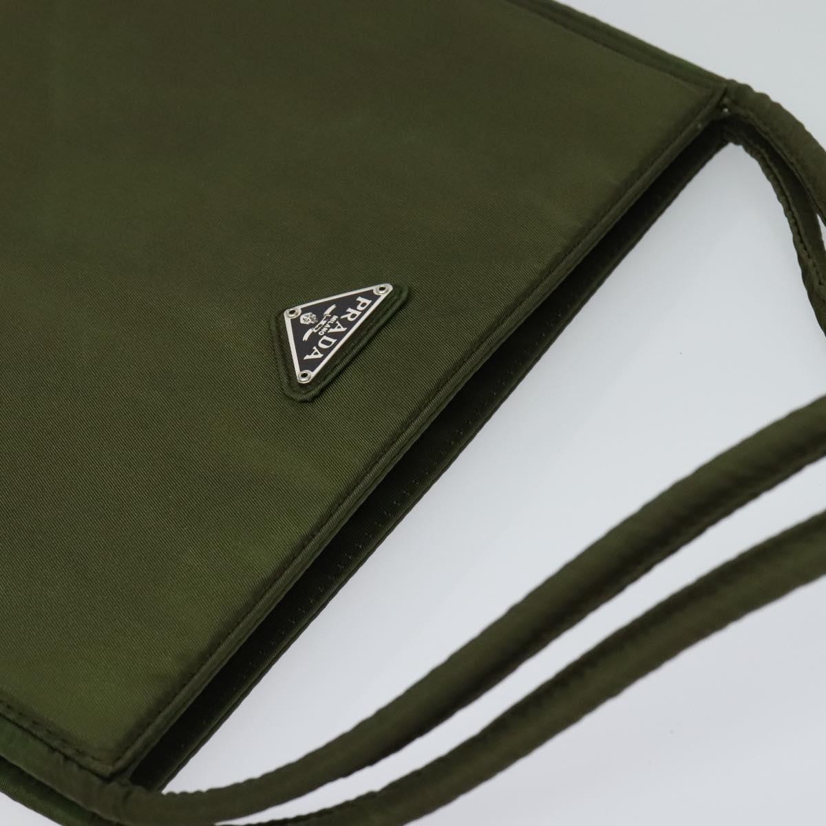 Prada Vitello Khaki Synthetic Handbag (Pre-Owned)