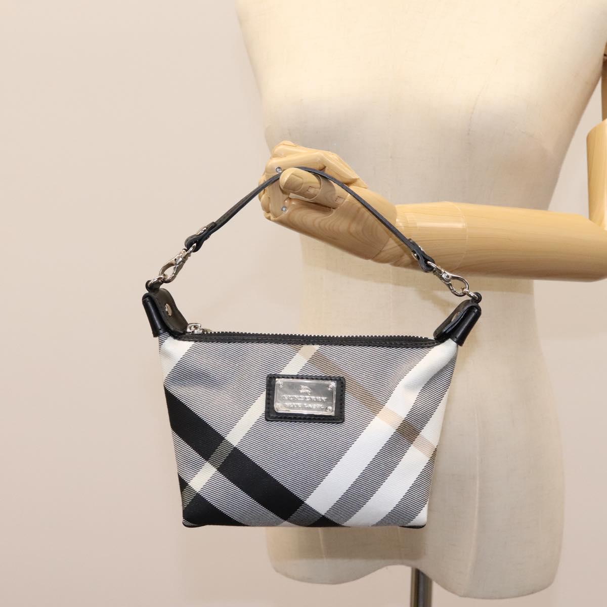 Burberry Nova Check Grey Canvas Clutch Bag (Pre-Owned)