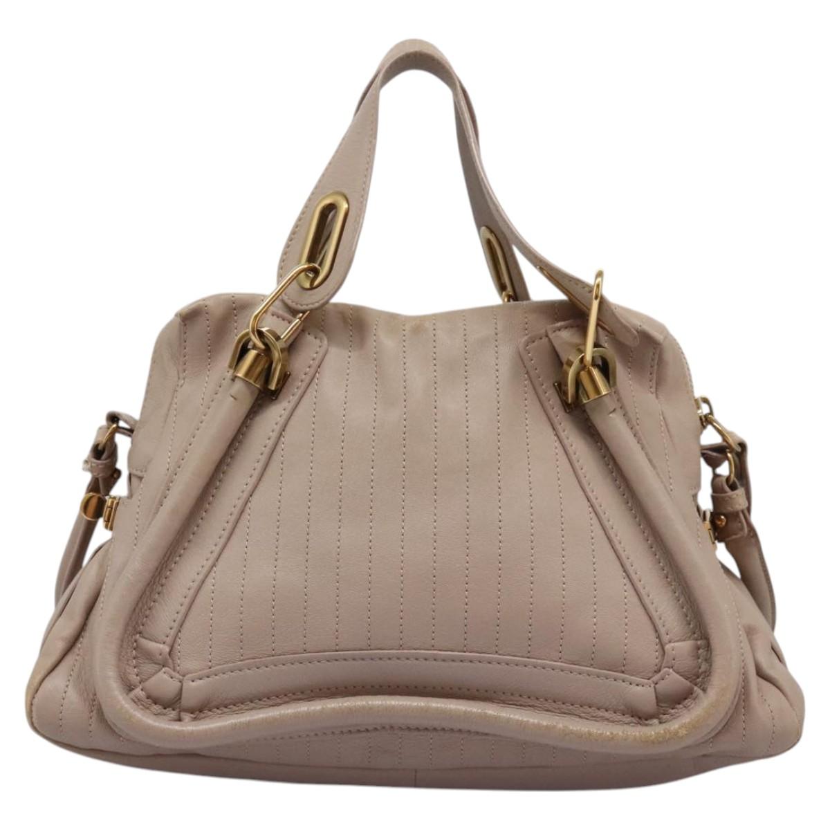 Chloé Paraty Beige Leather Handbag (Pre-Owned)