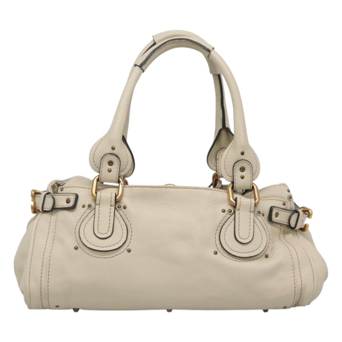 Chloé Paddington White Leather Handbag (Pre-Owned)