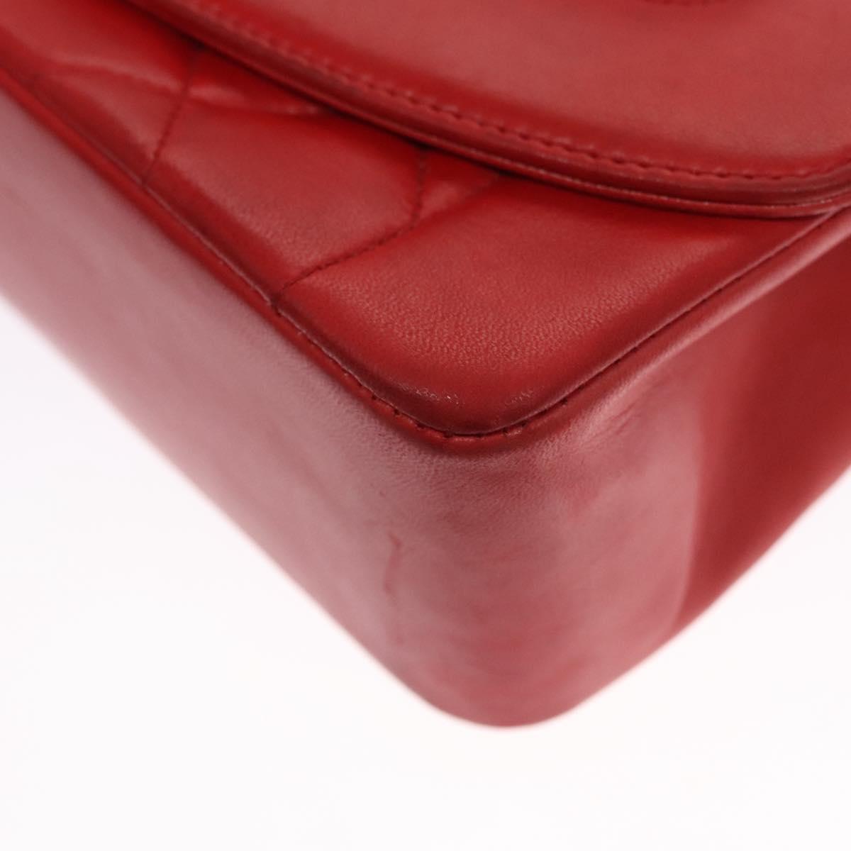 Chanel Diana Red Leather Shoulder Bag (Pre-Owned)
