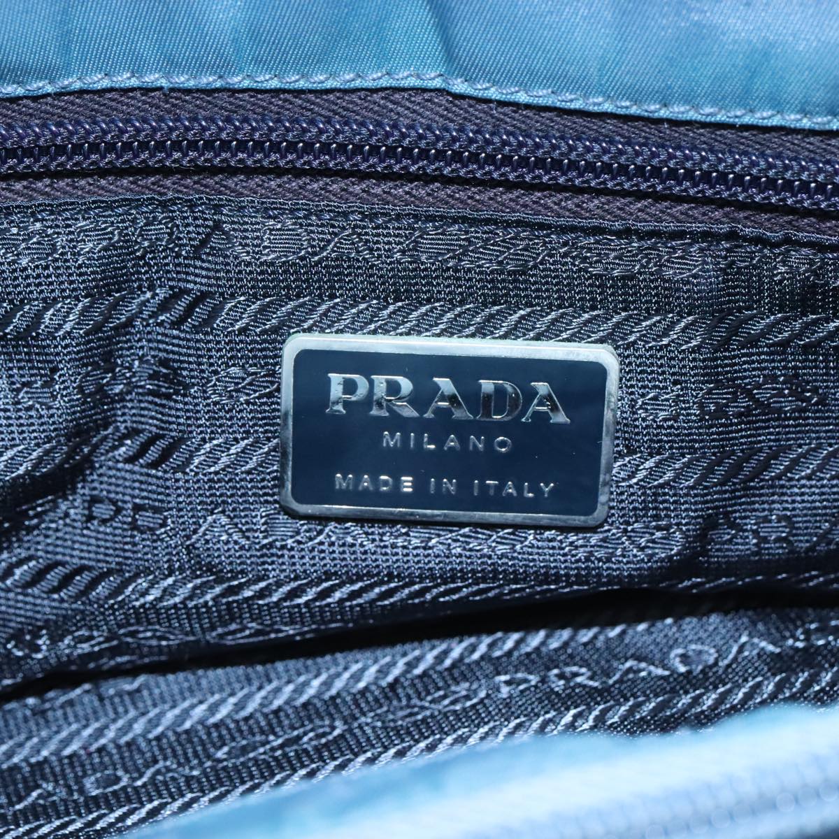 Prada Tessuto Blue Synthetic Tote Bag (Pre-Owned)