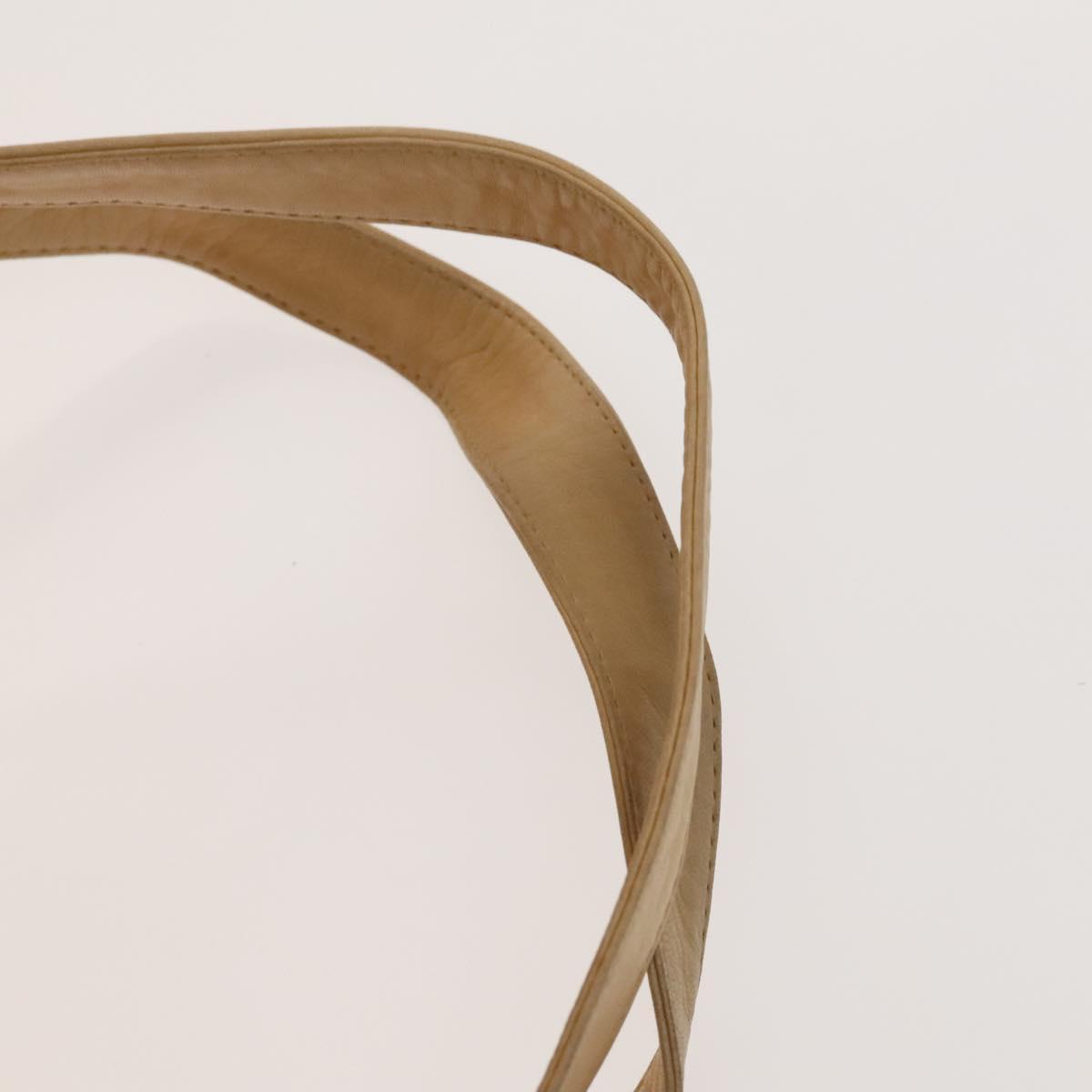 Chanel Cc Beige Leather Backpack Bag (Pre-Owned)