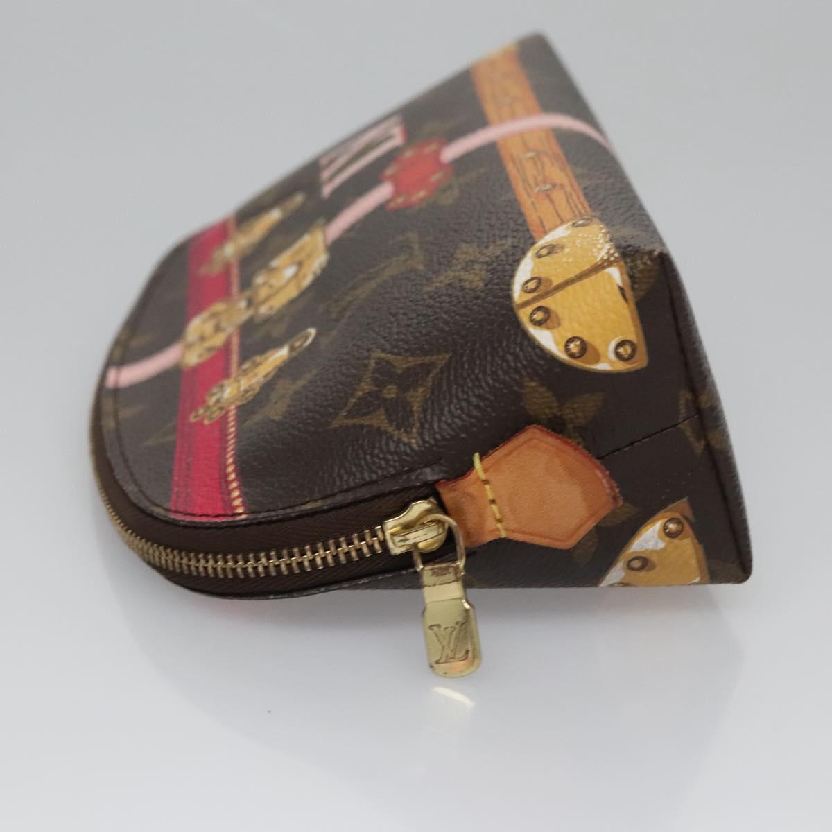 Louis Vuitton Cosmetic Pouch Brown Canvas Clutch Bag (Pre-Owned)