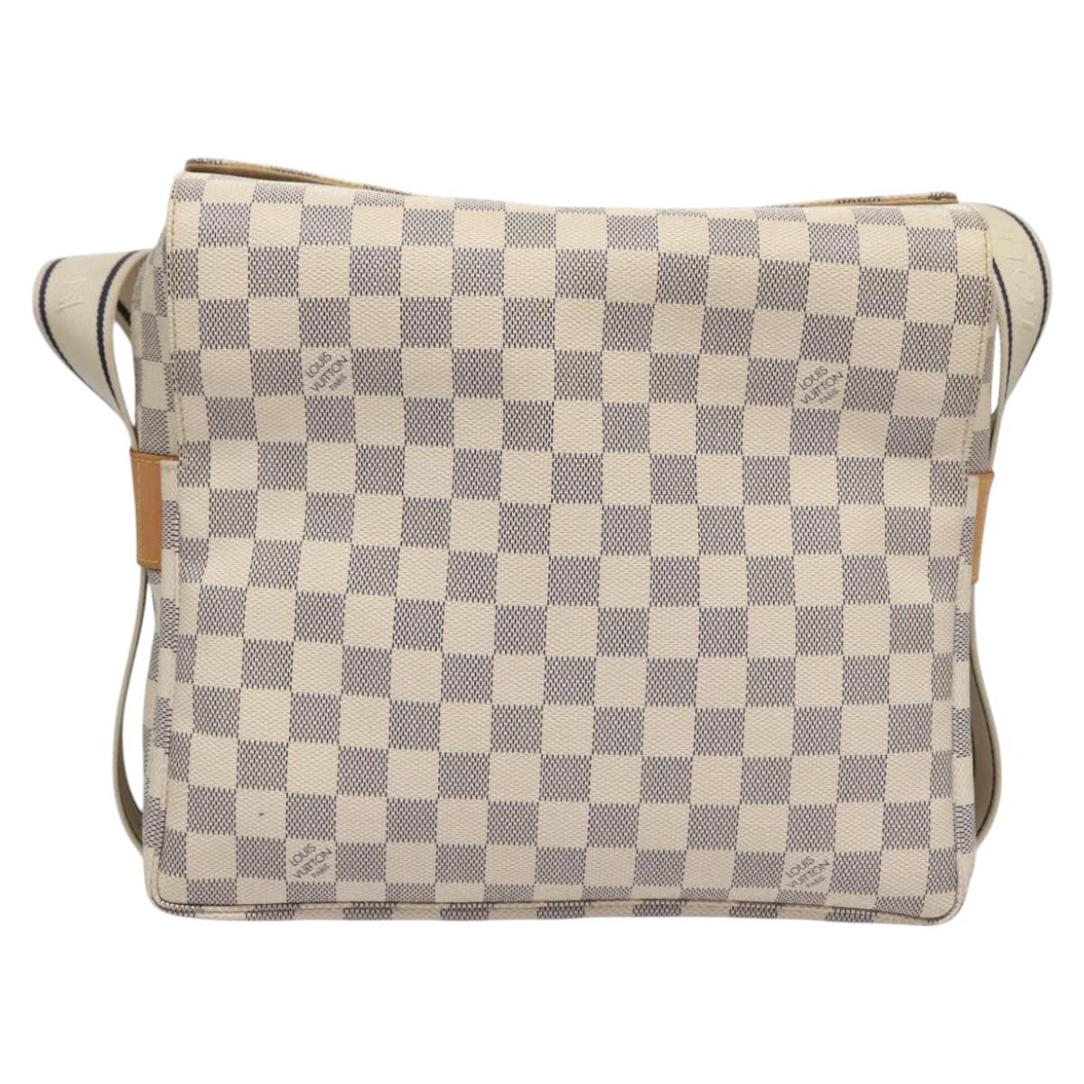 Louis Vuitton Naviglio White Canvas Shoulder Bag (Pre-Owned)