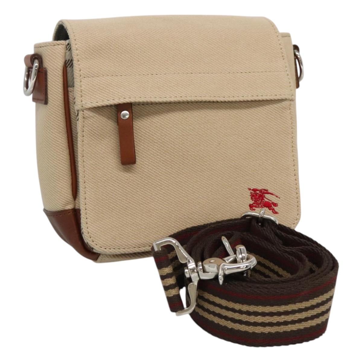 Burberry Blue Label Beige Canvas Shoulder Bag (Pre-Owned)