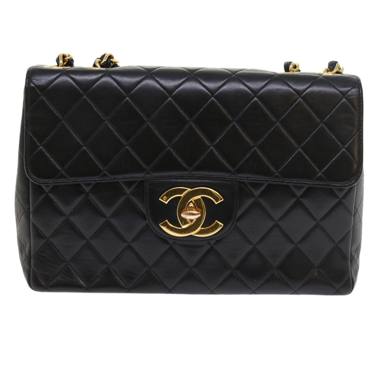 Chanel Black Leather Shoulder Bag (Pre-Owned)