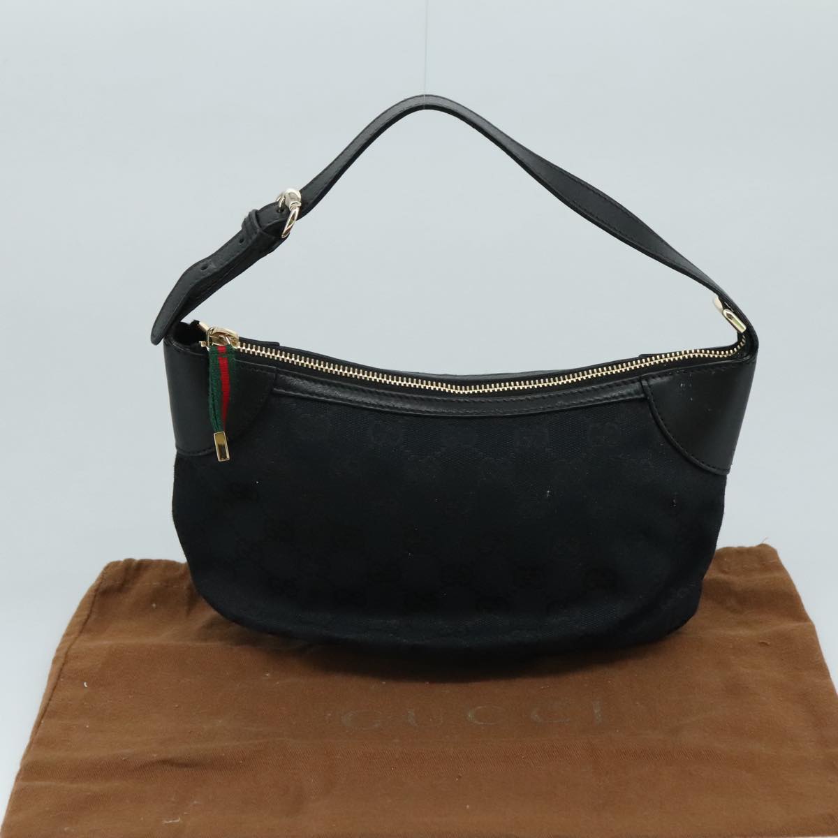 Gucci Sherry Brown Canvas Clutch Bag (Pre-Owned)