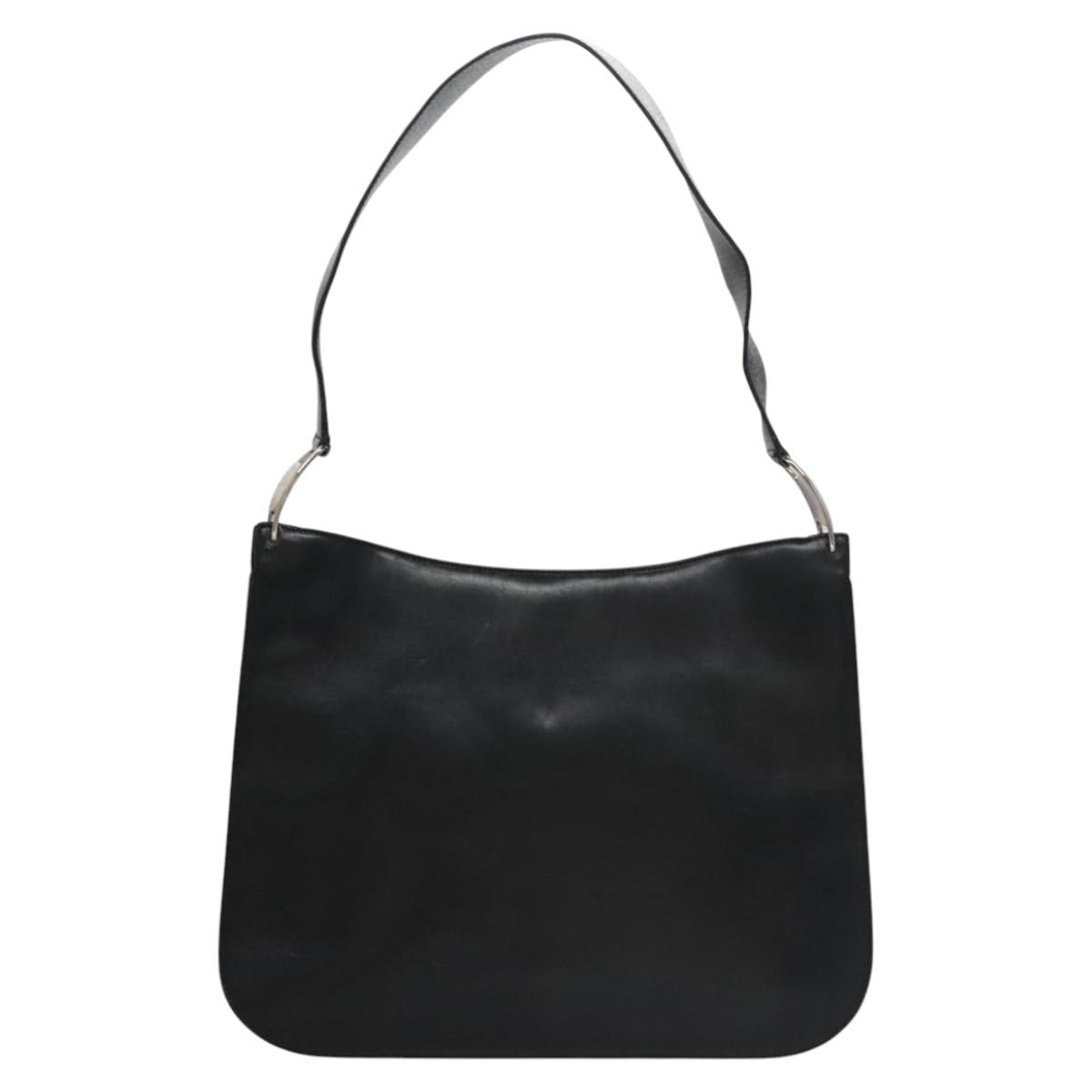 Salvatore Ferragamo Black Leather Shoulder Bag (Pre-Owned)