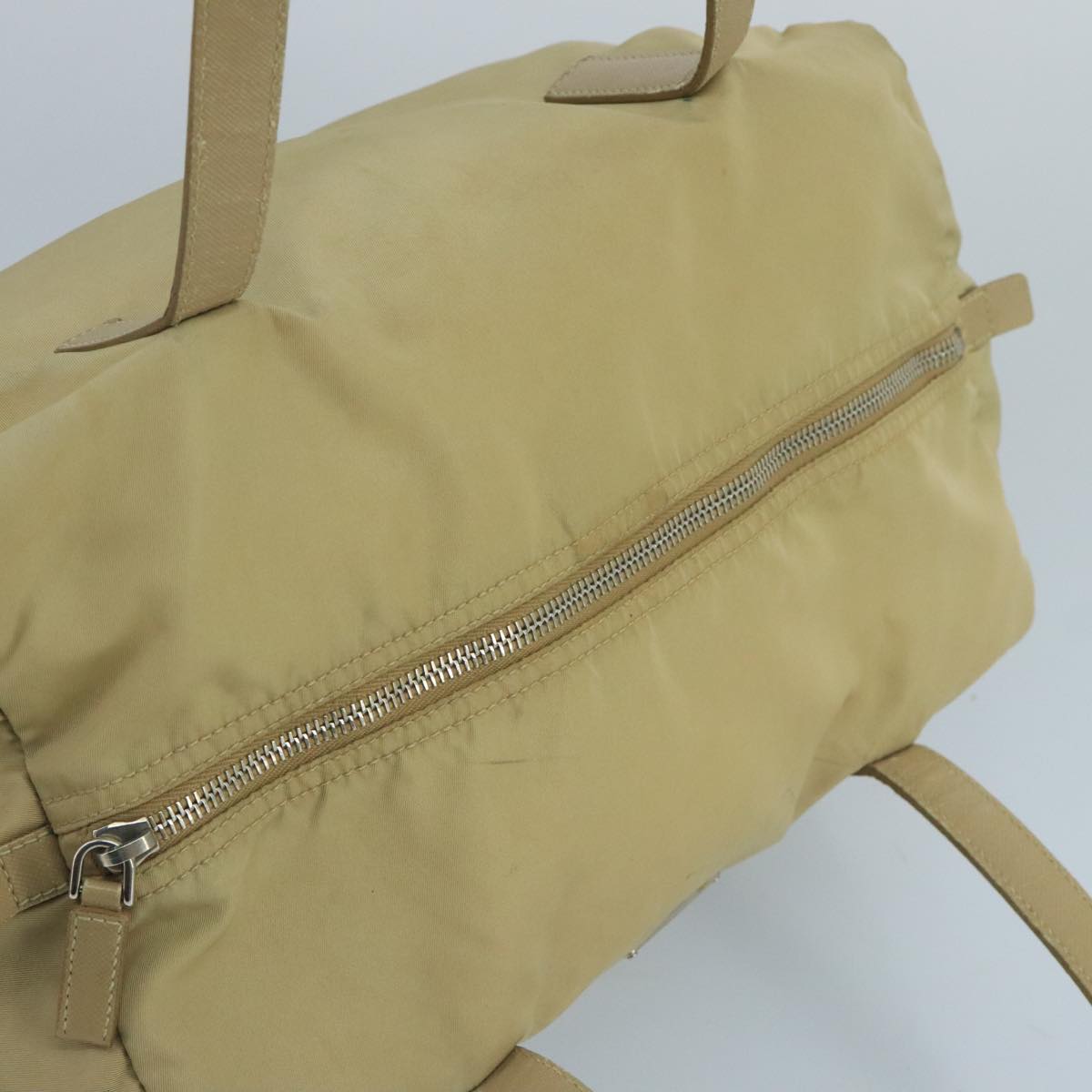 Prada Re-Nylon Beige Synthetic Handbag (Pre-Owned)