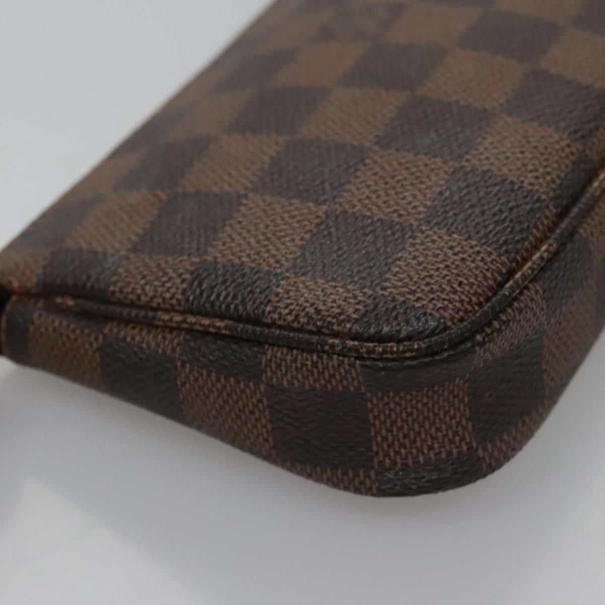 Louis Vuitton Mini Pochette Accessoires Brown Canvas Clutch Bag (Pre-Owned)