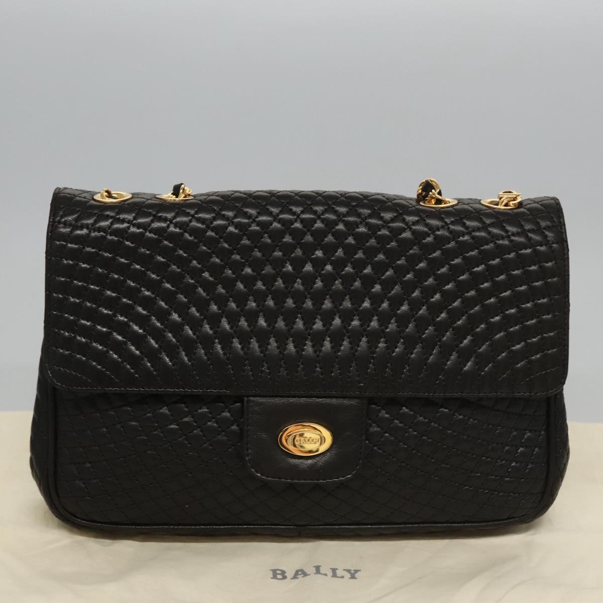 Bally Black Leather Shoulder Bag (Pre-Owned)