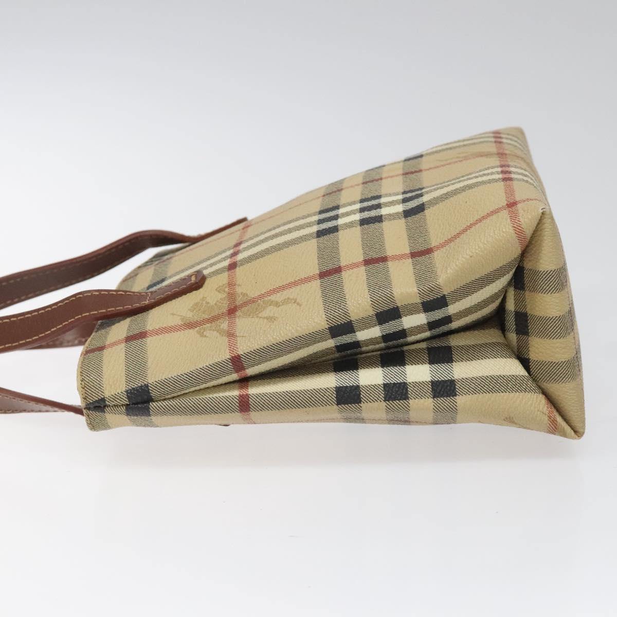 Burberry Haymarket Beige Canvas Handbag (Pre-Owned)