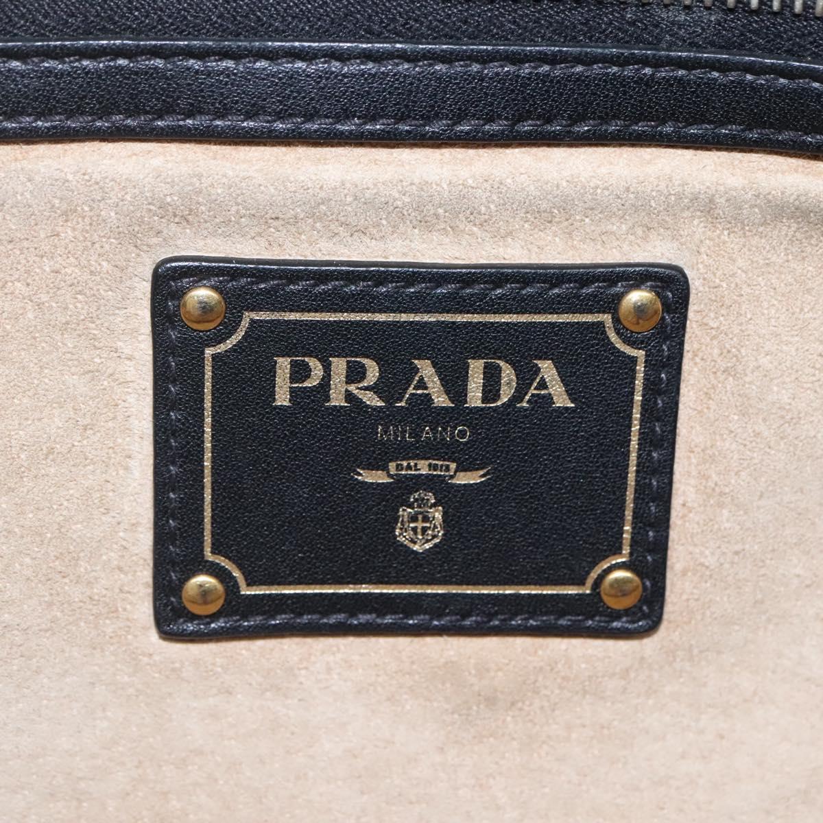 Prada Vitello Black Leather Tote Bag (Pre-Owned)