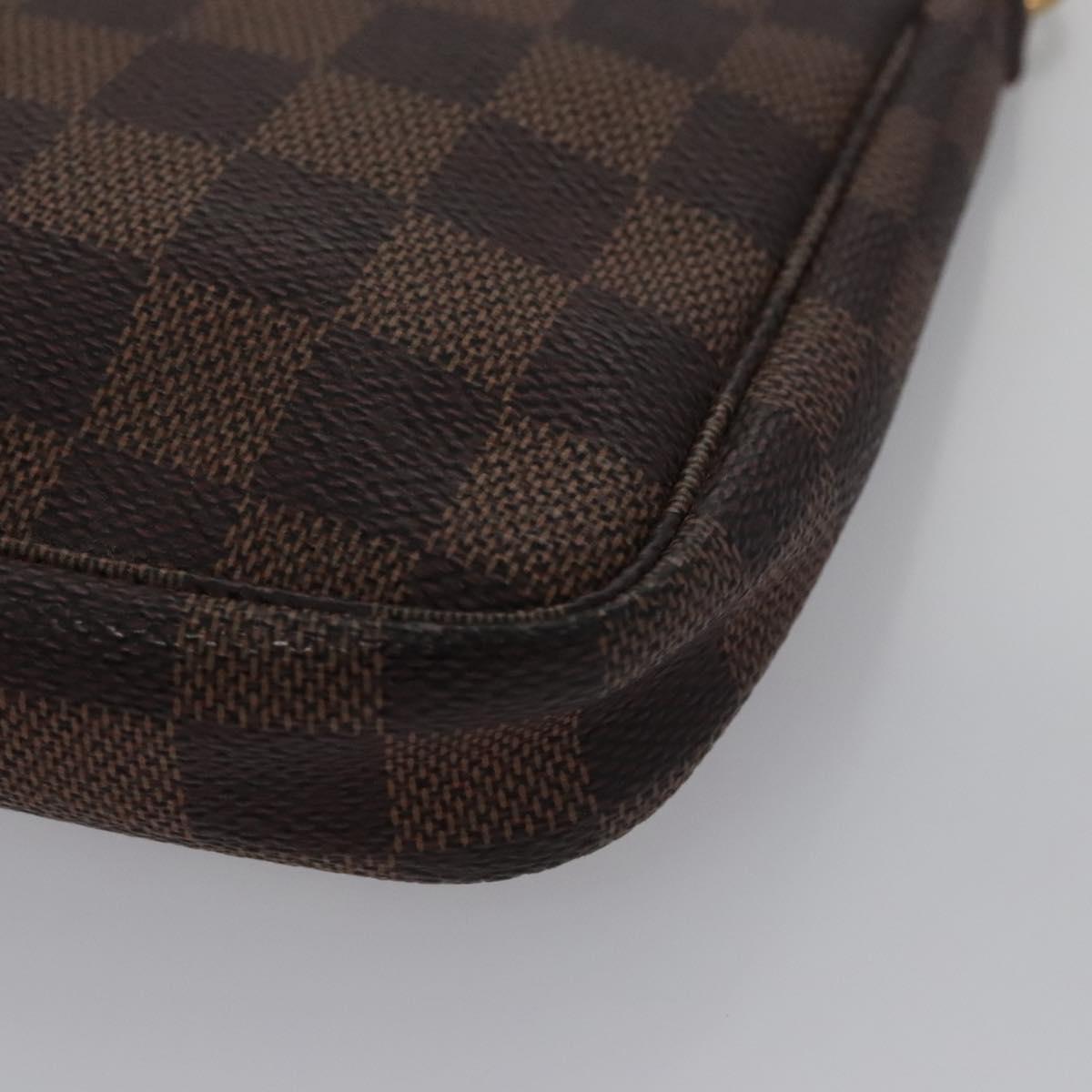 Louis Vuitton Pochette Accessoire Brown Canvas Clutch Bag (Pre-Owned)