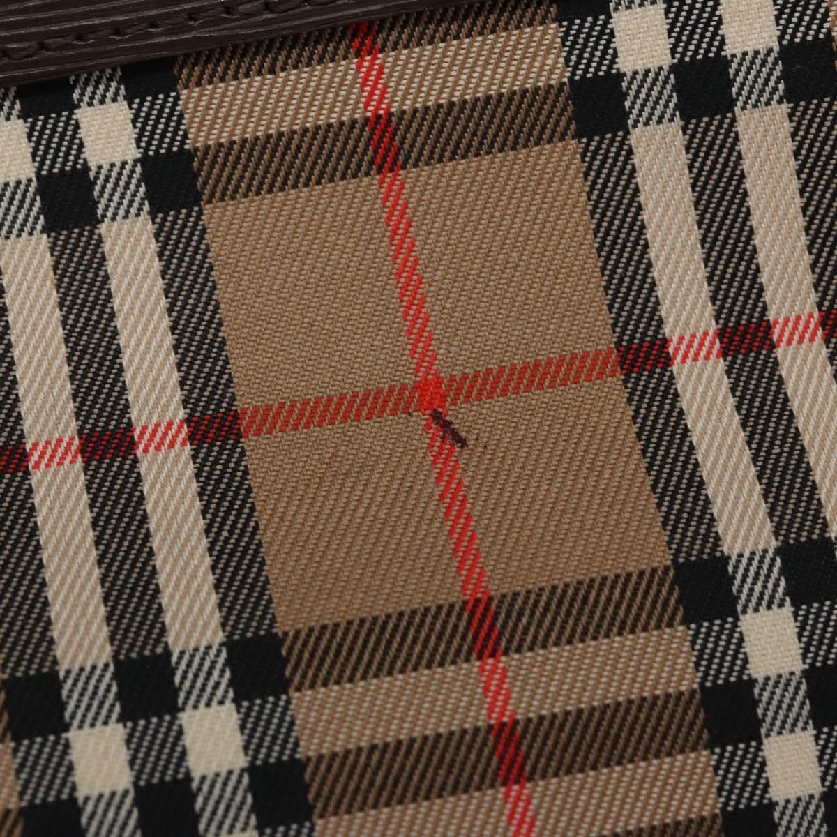 Burberry Nova Check Beige Canvas Clutch Bag (Pre-Owned)
