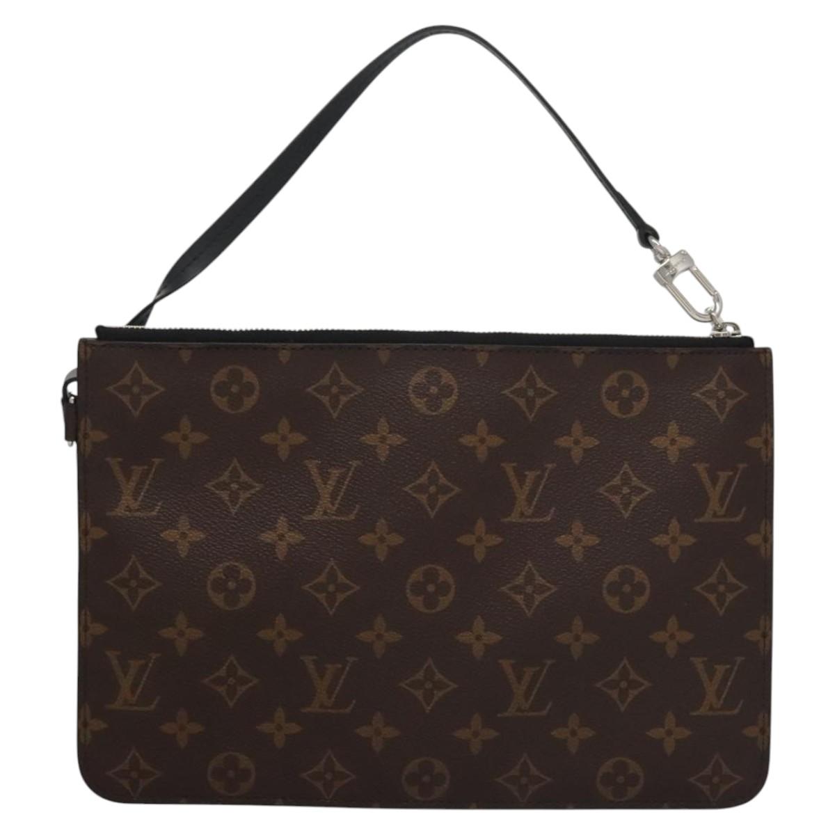 Louis Vuitton Macassar Brown Canvas Clutch Bag (Pre-Owned)