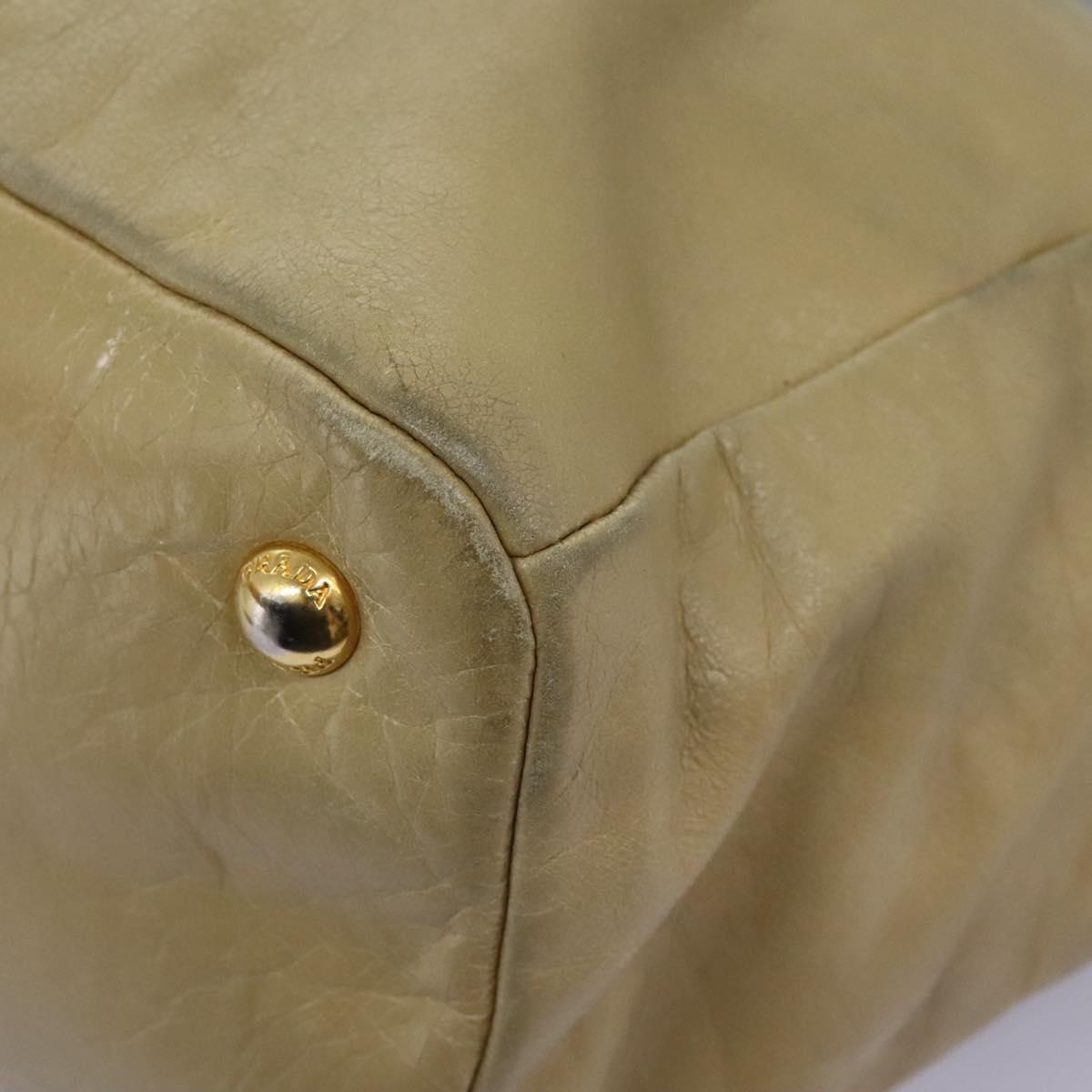 Prada Vitello Beige Leather Handbag (Pre-Owned)