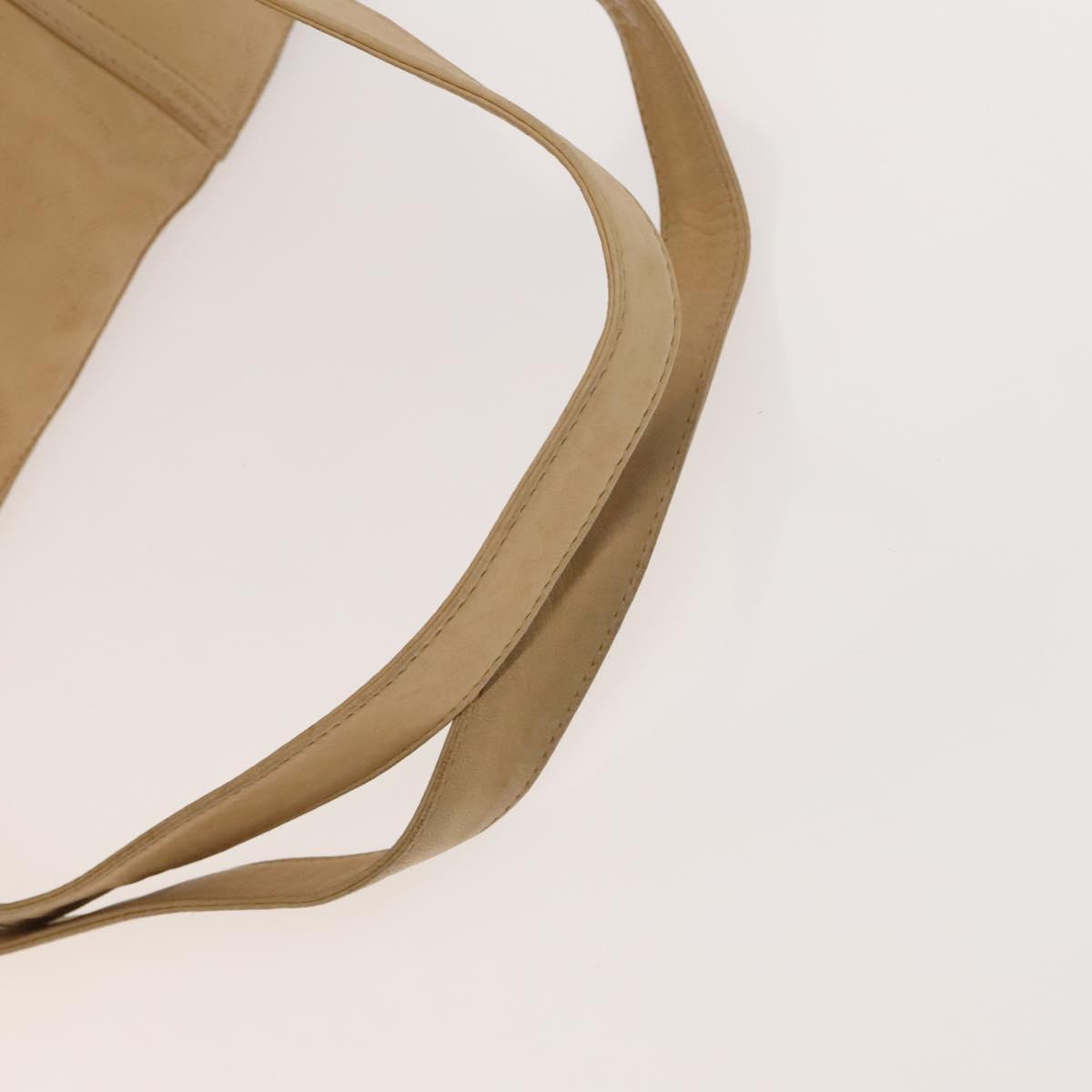 Chanel Cc Beige Leather Backpack Bag (Pre-Owned)