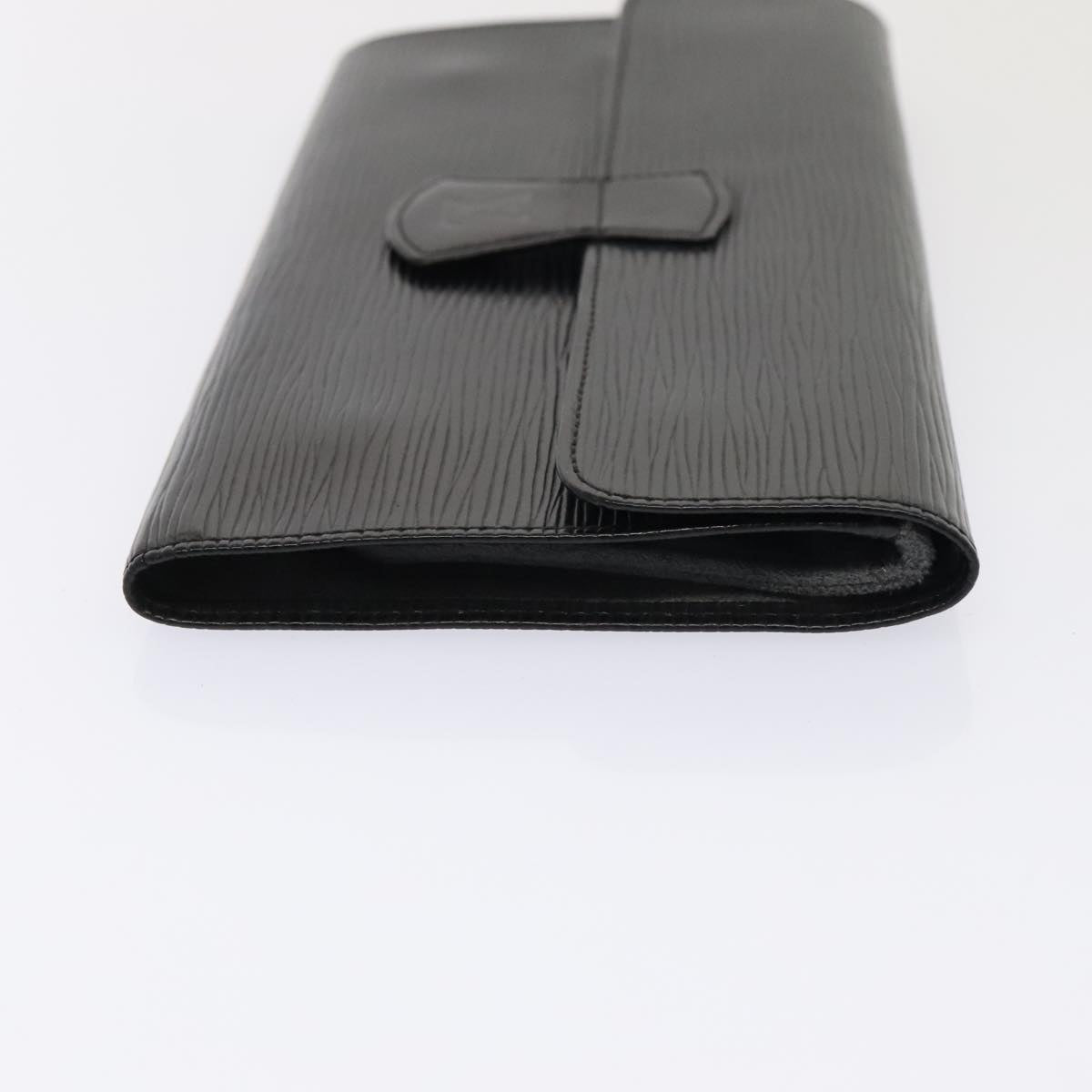 Louis Vuitton Rouleau Black Leather Clutch Bag (Pre-Owned)