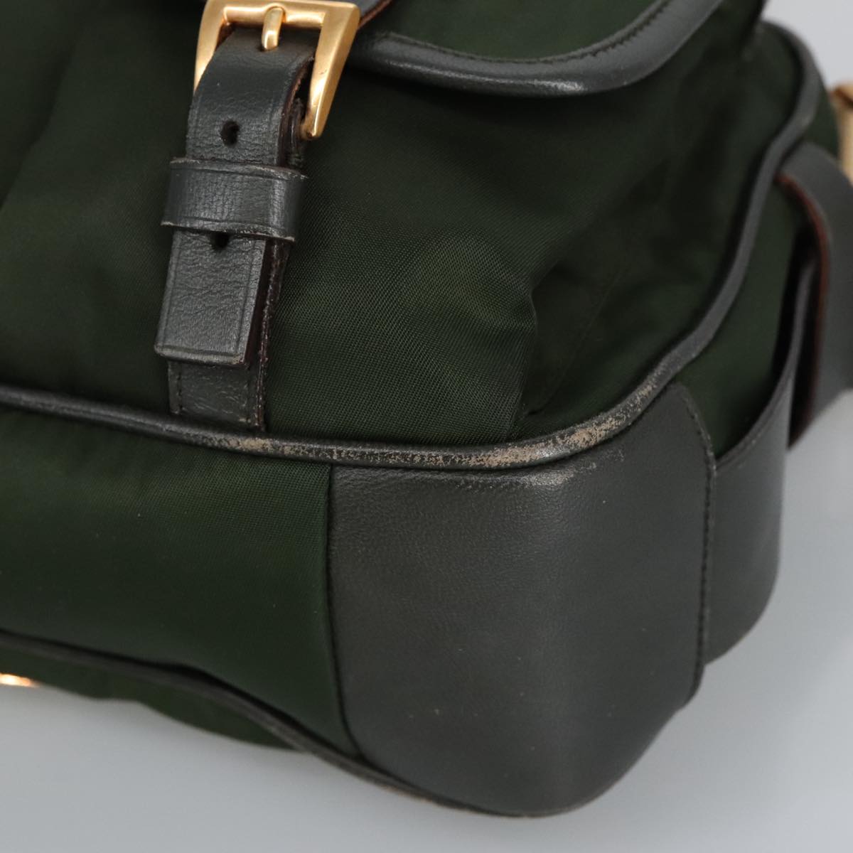 Prada Khaki Synthetic Shoulder Bag (Pre-Owned)