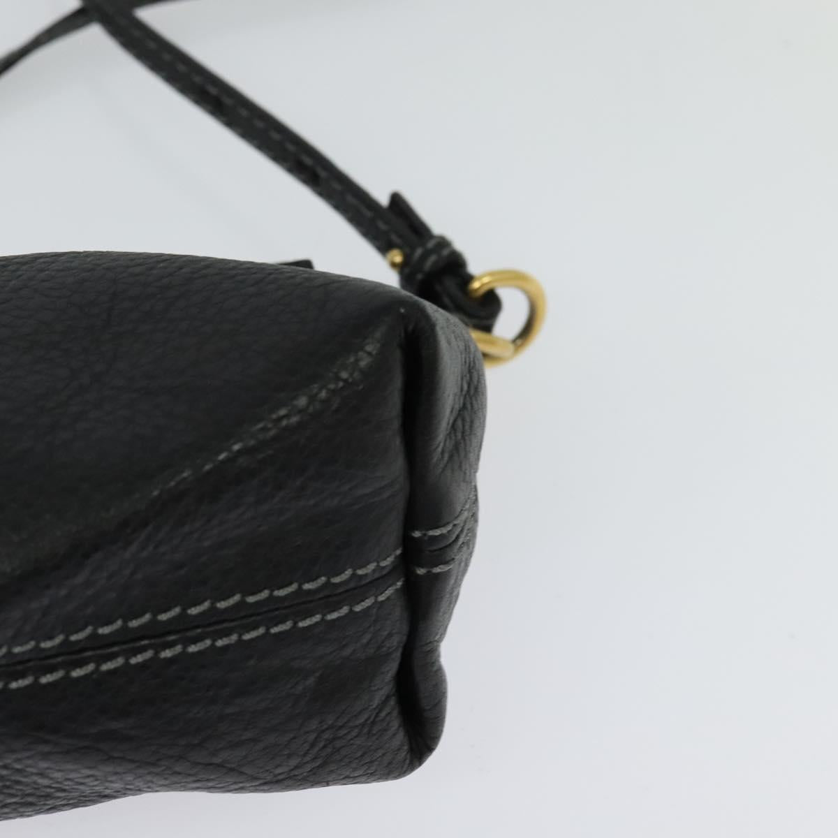 Chloé Marcie Black Leather Shoulder Bag (Pre-Owned)
