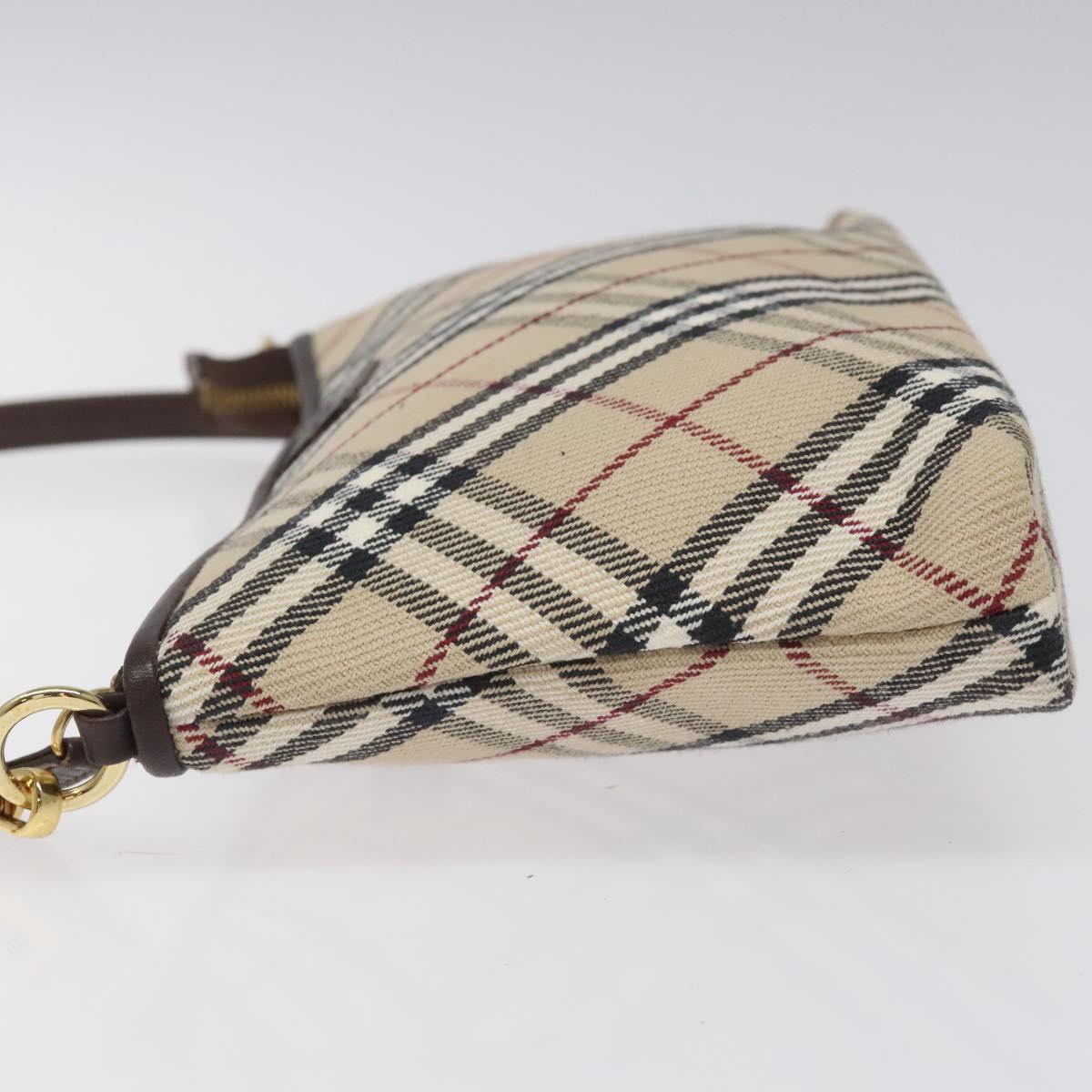Burberry Nova Check Beige Canvas Clutch Bag (Pre-Owned)