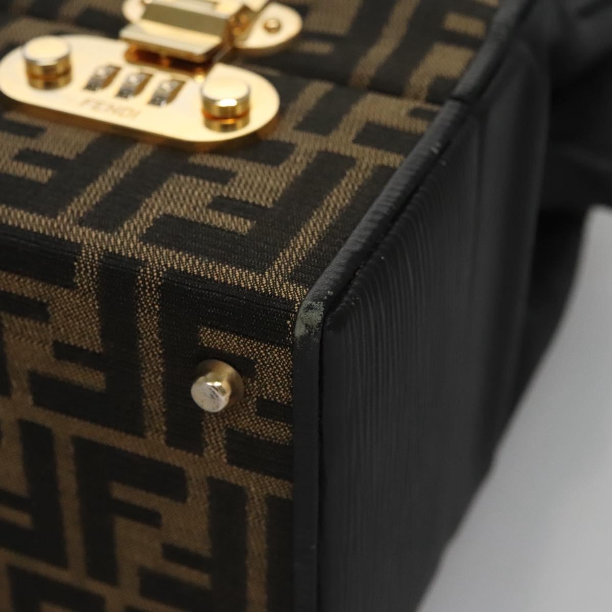 Fendi Zucca Brown Canvas Briefcase Bag (Pre-Owned)