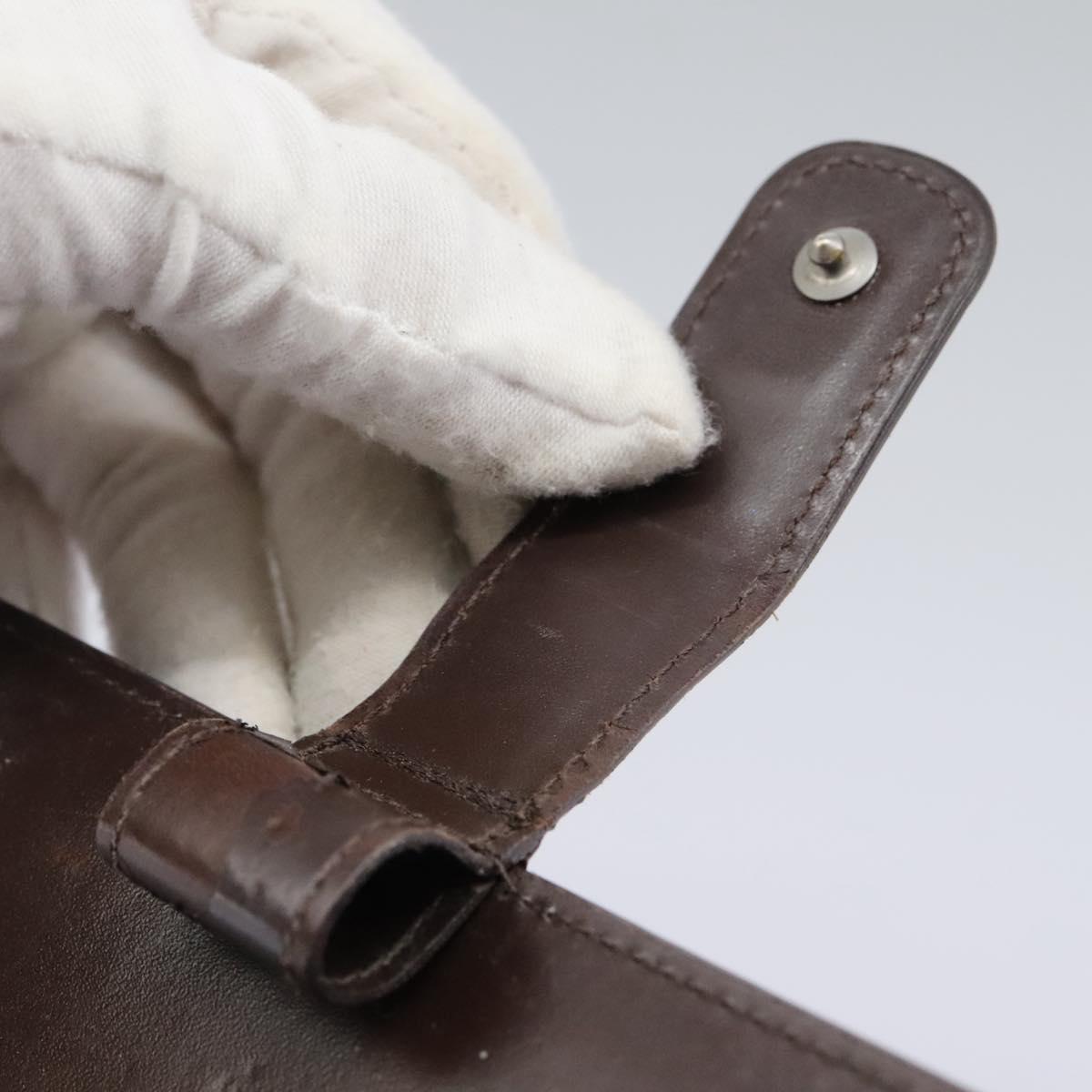 Louis Vuitton Couverture Agenda Fonctionnel Mm Brown Leather Wallet (Pre-Owned)