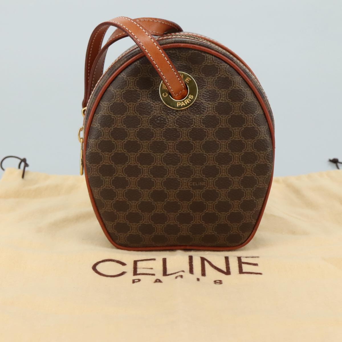 Céline Macadam Brown Canvas Shoulder Bag (Pre-Owned)