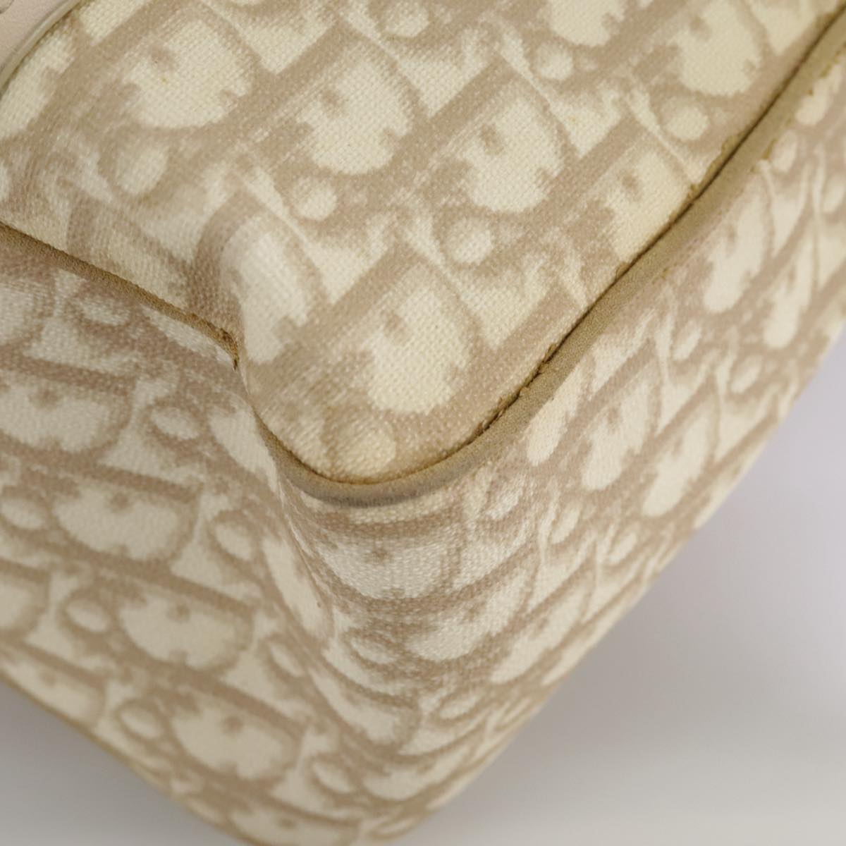 Dior Romantique Beige Canvas Shoulder Bag (Pre-Owned)