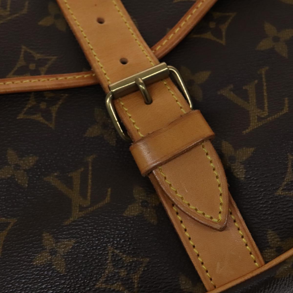 Louis Vuitton Saumur 35 Brown Canvas Shoulder Bag (Pre-Owned)