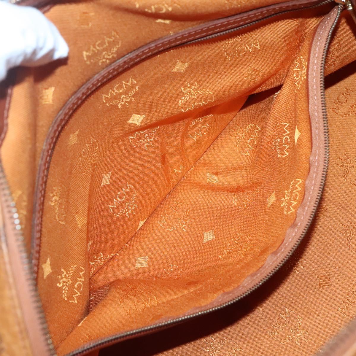 MCM Visetos Brown Canvas Travel Bag (Pre-Owned)