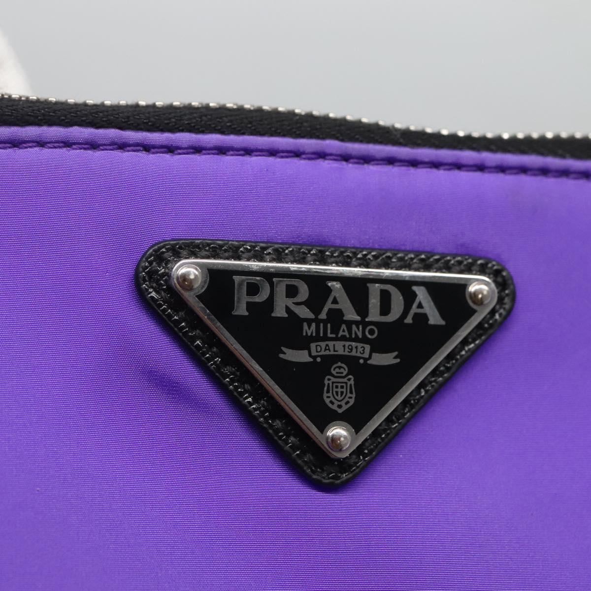 Prada Re-Nylon Purple Synthetic Clutch Bag (Pre-Owned)