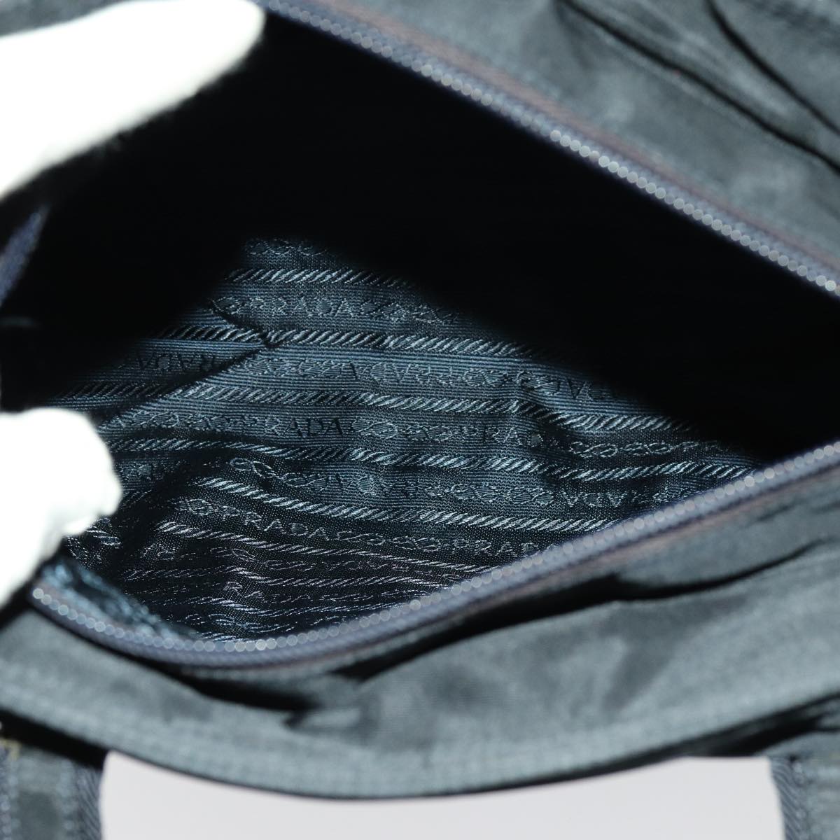 Prada Tessuto Black Synthetic Shoulder Bag (Pre-Owned)