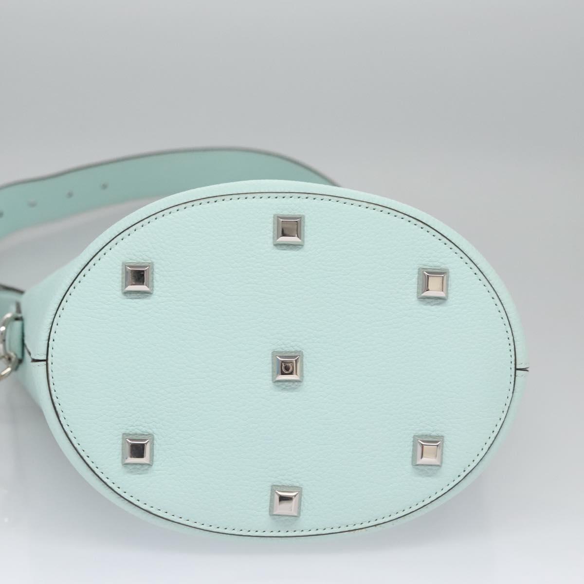 Salvatore Ferragamo Gancini Green Leather Shoulder Bag (Pre-Owned)