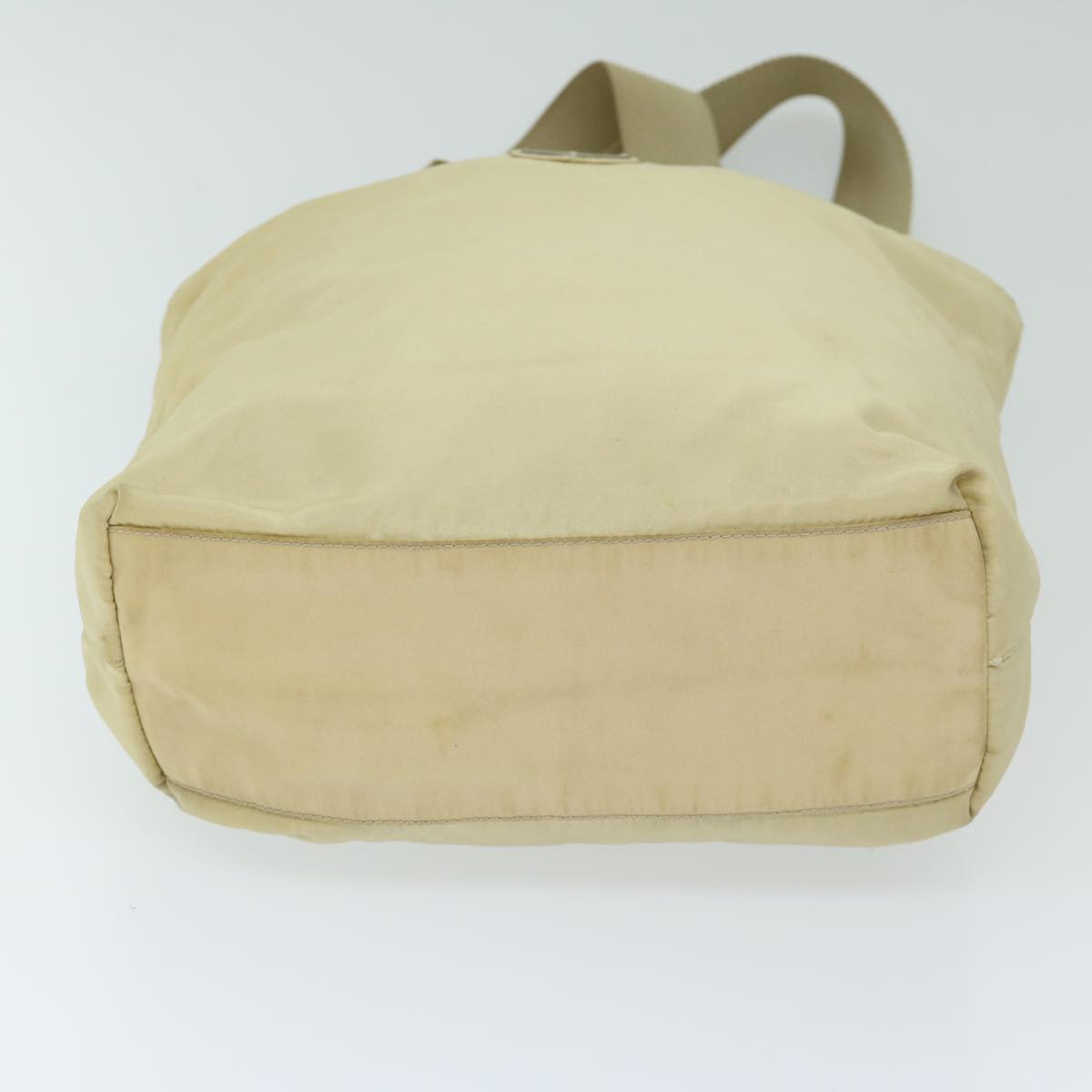 Prada Tessuto Beige Synthetic Shoulder Bag (Pre-Owned)