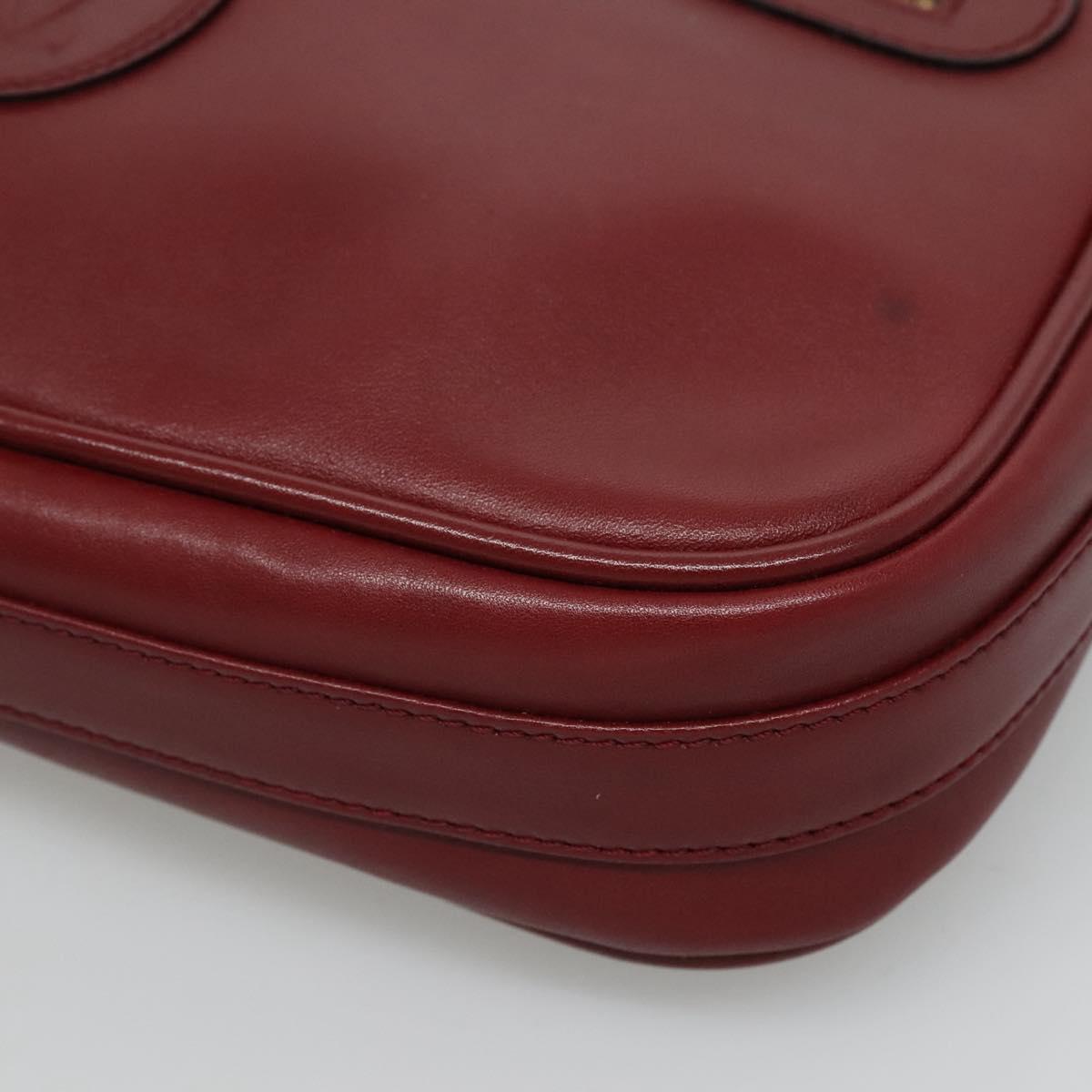 Cartier Must De Cartier Burgundy Leather Shoulder Bag (Pre-Owned)