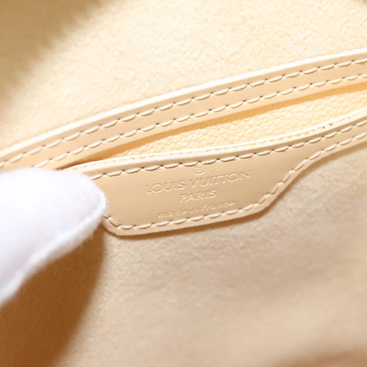Louis Vuitton Mabillon Beige Leather Backpack Bag (Pre-Owned)