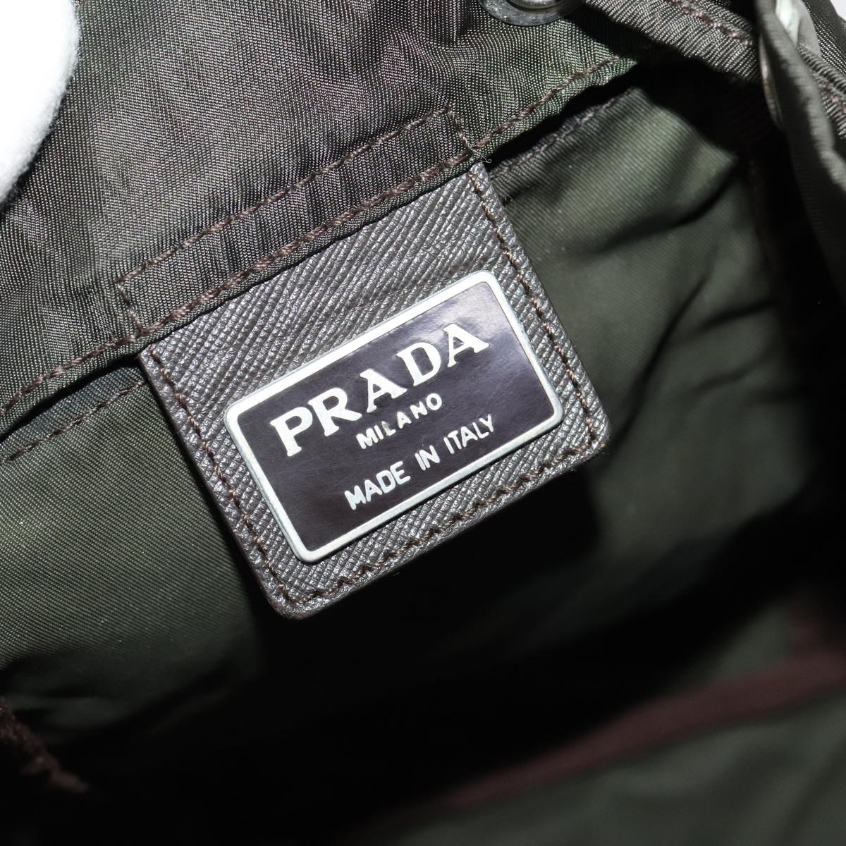Prada Re-Nylon Khaki Canvas Backpack Bag (Pre-Owned)