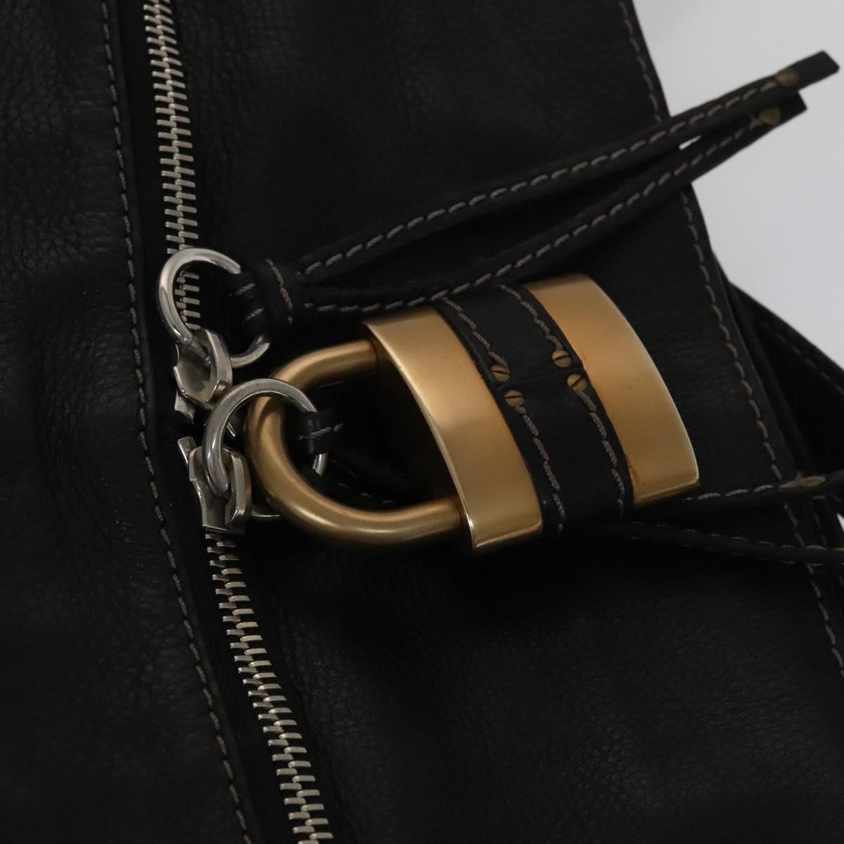 Chloé Paddington Black Leather Shoulder Bag (Pre-Owned)
