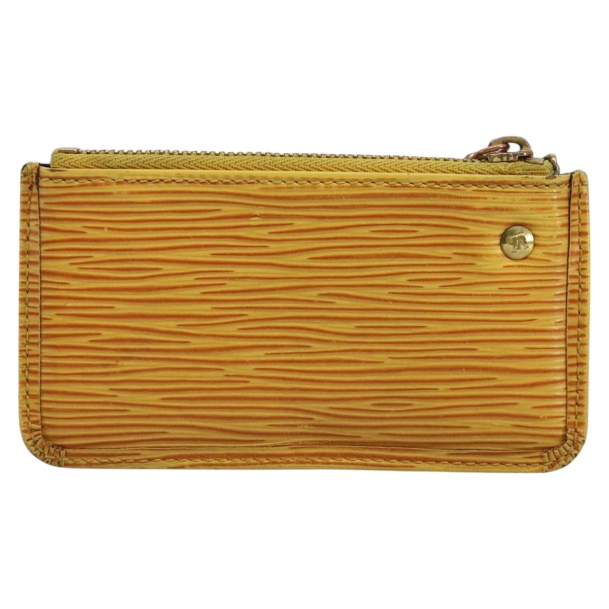 Louis Vuitton Pochette Clés Yellow Leather Wallet (Pre-Owned)